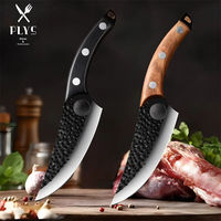 Couteau Viking de 6 pouces, couteau à viande japonais, couteau à désosser forgé avec étui pour la cuisine et le camping