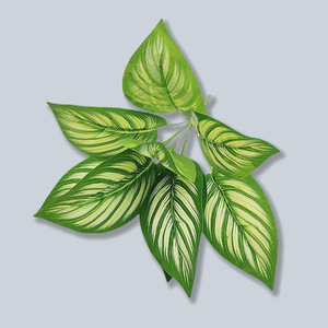 Feuilles de Monstera rayées artificielles Mengjie, plantes vertes de 30 cm à 100 cm, PVC souple, décoration intérieure, accessoires de mariage - Product Image 3