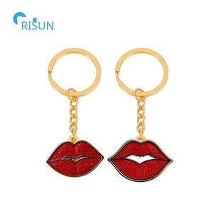 Porte-clés personnalisés mignons et kawaii en émail doux et dur, lèvres rouges <span class=keywords><strong>sexy</strong></span>, porte-clés, pendentif, porte-clés personnalisé avec des lèvres - Product Image 4