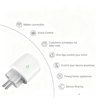 Enchufe Inteligente WiFi de Fábrica con Enchufe Europeo de 16A, Temporizador de Programación, Monitoreo de Energía, Compatible con Alexa, Google Home y HomeKit