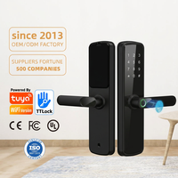 Serrure de porte intelligente numérique avec poignée à empreinte digitale, mortaise 5050, mot de passe, RFID, Tuya WiFi, Alexa, Ttlock, serrure de sécurité pour porte en bois