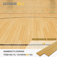 Parquet en bambou à rayures naturelles en stock pour revêtement de sol d'appartement