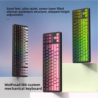 Clavier mécanique sans fil Langtu T88 BT tri-mode pour ordinateur portable, bureau et jeux