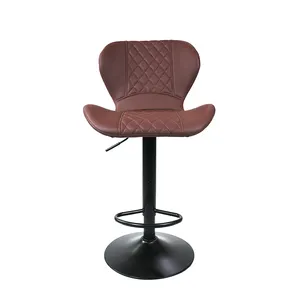 현대 럭셔리 디자인 높이 조절 가능한 가죽 회전 바 의자 가정용 빈티지 바 카운터