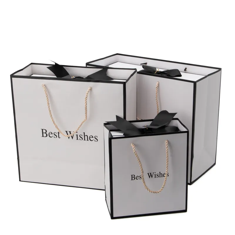 White Gift Box Clamshell Lipstick Birthday Packaging Gift With Bowknot magnetic box Foldable paper box