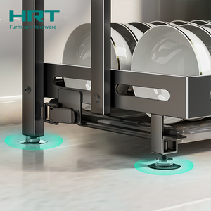 Égouttoir à vaisselle pliable à 3 niveaux sans installation avec pieds antidérapants pour la cuisine à domicile - Product Image 5