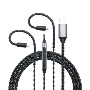 Câble de remplacement équilibré pour <span class=keywords><strong>écouteur</strong></span>s IEM HIFI, 14 connecteurs disponibles, 4 cœurs torsadés, MMCX 2 broches 0,78 QDC OFC CX31993 TYPE-C - Product Image 3