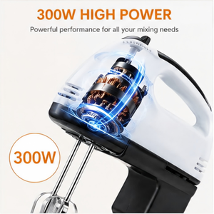 Impastatrice Elettrica Portatile da 300W 2L, 7 Velocità, in Acciaio Inox con Pulsante di Espulsione Frusta e Confezione Regalo - Product Image 2