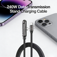 Cable de Carga Rápida de Nailon de 240 W con Transmisión de Datos Ultrarrápida, Flexible y Perfectamente Compatible con Dispositivos Móviles USB-C