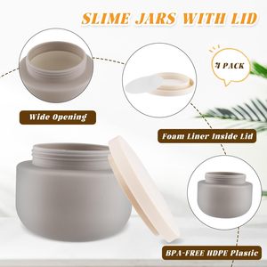 Pot cosmétique en PP écologique doux au toucher de 250 ml (8 oz) avec couvercle à vis, couleur personnalisable, pots en plastique - Product Image 2