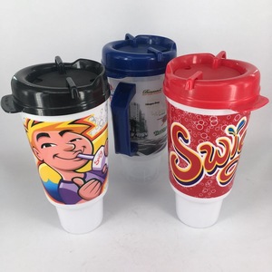 Taza de Viaje de Plástico de Doble Pared con Aislamiento de 32 Onzas, con Tapa y Pajita - Product Image 5