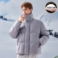 Veste d'hiver pour homme, chaude, pour l'extérieur, avec motif de ciseaux, en fourrure de renard et duvet