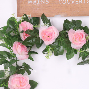 Guirnalda de Rosas Artificiales de Seda, 10 Cabezas, Decoración para Interiores, Sala de Estar, <span class=keywords><strong>Flores</strong></span> de Plástico - Product Image 4