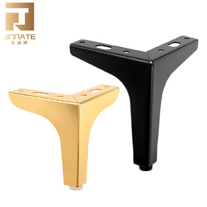 JINNATE Furniture Leg Iron Three Pronged Right Angled Table Support Heavy Duty Contemporary Design For Bedside Coffee Table - Product Image 1
