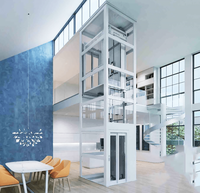 400KG 1-5Floor Intérieur Extérieur Traction Panoramique Résidentiel Petit Ascenseur Maison Sans Arbre Ascenseur pour Maison