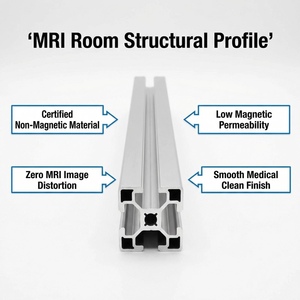 Perfil de Aluminio No Magnético para Estructura de Equipos Médicos en Salas de Resonancia Magnética - Product Image 1