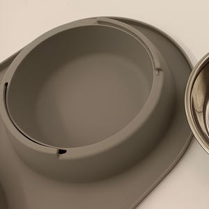 2-in-1 yükseltilmiş köpek besleyici silikon yavaş besleme Mat ve evcil hayvanlar için sağlıklı kaymaz çevre dostu için ayrılabilir paslanmaz çelik çanak - Product Image 5