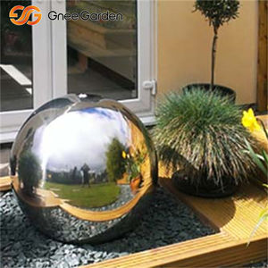 GNEE Sphère ronde en acier corten Caractéristique de l'eau Fontaine de jardin extérieure Conception métallique durable pour le paysage - Product Image 6