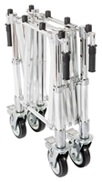 Chariot de transport de cercueil en acier inoxydable argenté Yongfa certifié CE ISO, style européen et américain, accessoires pour cercueil funéraire