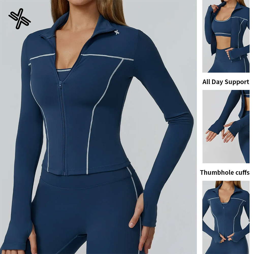 Custom Women's Fashion Yoga Set Slimming Fitness Wear Casual Running Sports Three-Piece Set