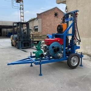 La migliore vendita di piccoli EB-200 portatili personalizzabili 100m 150m 200m impianto di perforazione per pozzi d'acqua <span class=keywords><strong>30</strong></span> HP piattaforma di perforazione agricola a ruote - Product Image 5