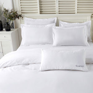 Fournitures de linge d'hôtel, <span class=keywords><strong>achat</strong></span> en gros, tissu 100% coton, T250 T300, literie d'hôtel blanche - Product Image 5
