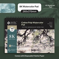 Cuaderno de Dibujo Espiral 8K, Papel de Alta Densidad de 160 g/m², 40 Hojas, Cuaderno de Acuarela para Dibujar al Aire Libre