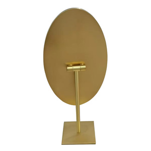 Miroir de maquillage vertical compact moderne et simple, à tête unique, <span class=keywords><strong>en</strong></span> <span class=keywords><strong>verre</strong></span>, laiton, acier inoxydable, finition bronze, réglable <span class=keywords><strong>en</strong></span> hauteur, pour la maison - Product Image 3