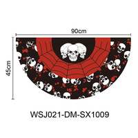 Bannière suspendue demi-lune Halloween en gros, motif citrouille monstre, pour décoration de maison hantée
