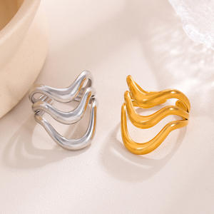 Anillo de Metal Moda Punk Apertura Irregular Anillo Ajustable Chica Joyería Regalo - Product Image 2