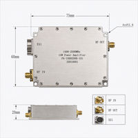 Module amplificateur de puissance RF 15W 1500-2500MHz, boîtier en aluminium, connecteur SMA, 24V DC pour communication radar