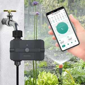 Minuterie d'arrosage pour tuyau d'arrosage intelligent Tuya App contrôleur d'irrigation WiFi minuterie de pompe à eau avec Alexa Google