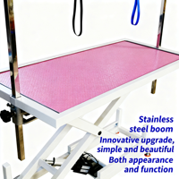 Table de toilettage pour animaux de compagnie électrique pliable en acier inoxydable, table de toilettage pour animaux de compagnie à hauteur réglable, table de toilettage électrique pour animaux de compagnie