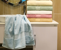 100% Organic Cotton Quick-Dry Skin-Friendly 5-Star Luxury Bath Towel Set Solid Color Hotel Bathroom Towel Set