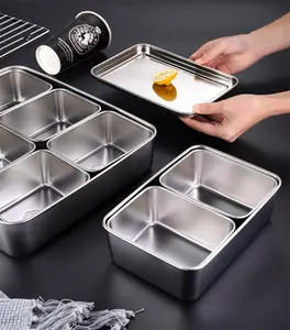 Conjunto de combinação de caixa de armazenamento de temperos de cozinha em aço inoxidável personalizado à venda