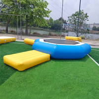 Parcours d'obstacles aquatiques gonflables flottants, parc aquatique commercial, jeu d'amusement
