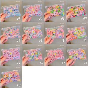 Lot de 50 Liens pour Cheveux Mignons <span class=keywords><strong>2023</strong></span> Tendance, Petits Mini Élastiques Couleur Bonbon, Adorables Bandes en Caoutchouc Dessin Animé pour Filles et Bébés, Accessoires Capillaires - Product Image 6