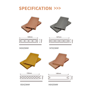 Hot bán WPC decking Tất cả thời tiết không thấm nước composite boong cho ngoài trời WPC sàn ngoài trời Composite decking - Product Image 4