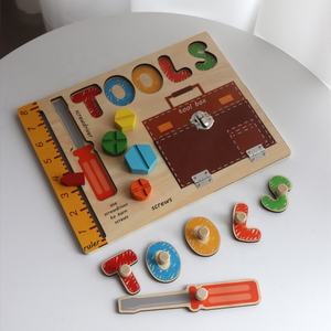 Rompecabezas de tablero ocupado para niños CPC CE, herramientas de tornillo de rompecabezas de clavija de madera, tablero de actividad sensorial para 1 2 3 años - Product Image 2