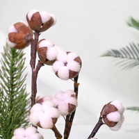 Fleurs artificielles en kapok, fleurs séchées naturelles, coton fait main, décoration personnalisée pour mariage, chambre, Noël, fournitures DIY, couronne, bouquet, cadeau