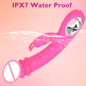 Extra Grote Usb Oplader Vibrator Waterdichte Toverstaf Konijn Massager Volwassen Seksproducten Met Verwarming En Vibrerende Functies - Product Image 5