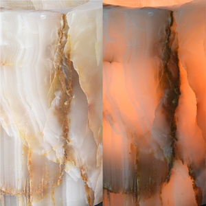 Natural Alabaster Table Lamp Translucent Stone Ambient nights <b>Light</b> for Bedroom Living Room Hotel Bedside lamp OEM ODM Factory - Product Image 6