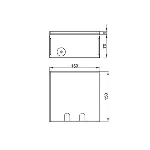 Plaque de boîte de sol électrique en acier inoxydable à couvercle plat pour la distribution d'énergie moderne des bureaux et des commerces - Product Image 6