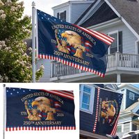 Amerika-Flagge zum 250. Jahrestag der Unabhängigkeit, lebendig farbig bedruckt, Banner der Vereinigten Staaten 1776-2026