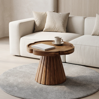 Table basse en bois moderne et simple, sur mesure, de luxe, pour salon