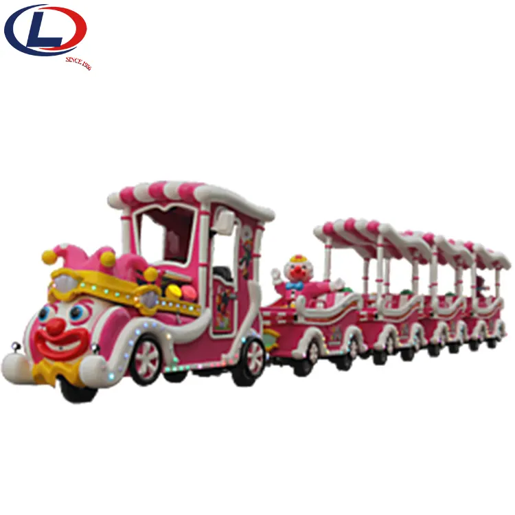 Commercial Classical Amusement Park Carnival Clown Design Children Cartoon Electric Train Ride For Sale