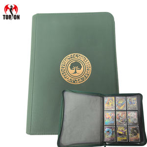 TORSON 360 9-Taschen-3D-Kartenspeicher Binder <span class=keywords><strong>3</strong></span>-reihiges Ledersamt-Fotoalbum für TCG MTG Poker Brettspiele mit PU-Cover - Product Image 3