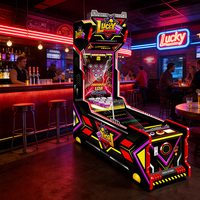 Machine de jeu d'arcade à monnayeur LUCKY PONG pour une personne, avec récompense par ticket de loterie et jeu de lancer de balles