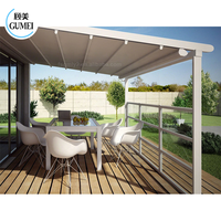 Systèmes de toiture rétractable pliables de haute qualité en PVC imperméable pour pergola et balcon pour jardin