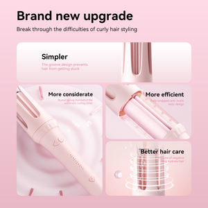 <span class=keywords><strong>Fer</strong></span> <span class=keywords><strong>à</strong></span> <span class=keywords><strong>boucler</strong></span> électrique en céramique pour cheveux ondulés, rotation automatique, usage hôtelier et domestique, 4 réglages de température - Product Image 3